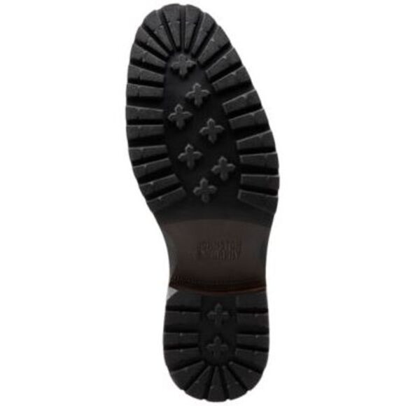 JOHNSTON & MURPHY Mens Black Brogue Garrison Cap Toe Block Heel Boots Shoes 11 M - Picture 4 of 4